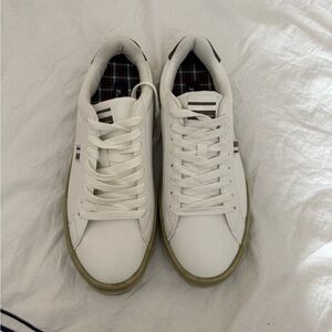Ben Sherman White and Tan Men's Sneakers